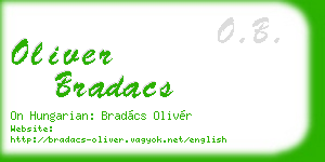 oliver bradacs business card